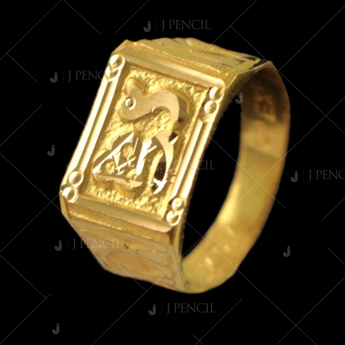 22 kt gold baby tv ring