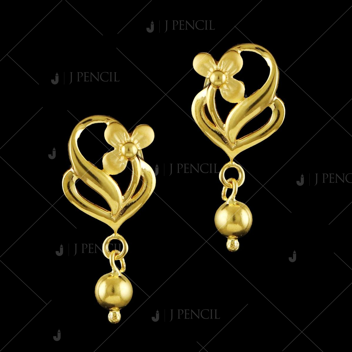 Senco Gold Women Gold & Diamonds White Shell Nakshi Gold Studs Earrings :  Amazon.in: Fashion